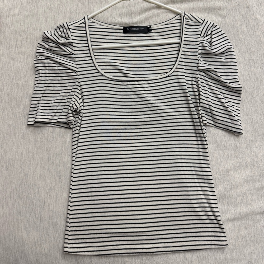 Black & White Striped Blouse